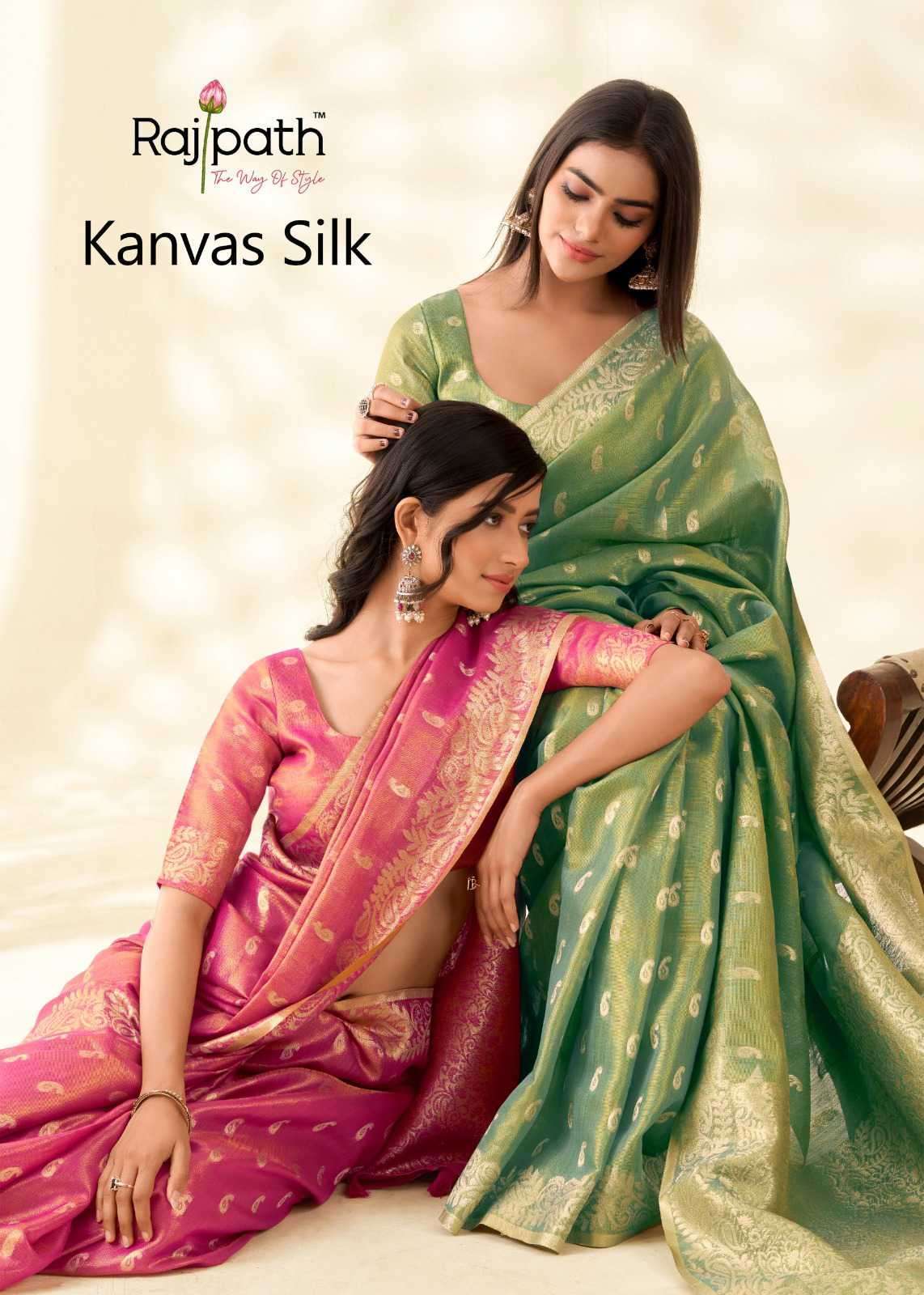 RAJPATH KANVAS SILK 424 TO 429 FANCY LINEN PARTY WEAR SAREE CATALOG 2025