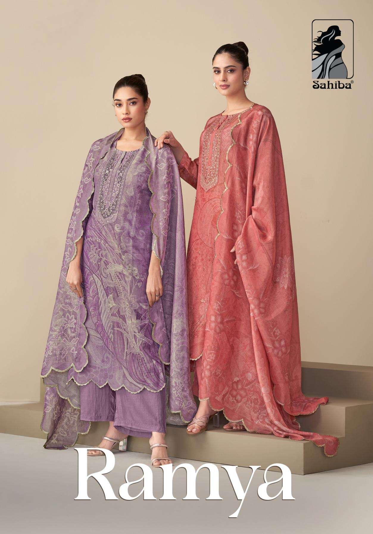 SAHIBA RAMYA 1598 TO 1546 SIMMER TISSUE SUIT COLLECTION BEST RATE DEALER 