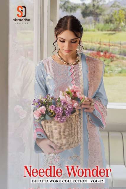 SHRADDHA DESIGNER NEEDLE WONDER VOL 2 PURE COTTON PATCH WORK SUIT COLLECTION 