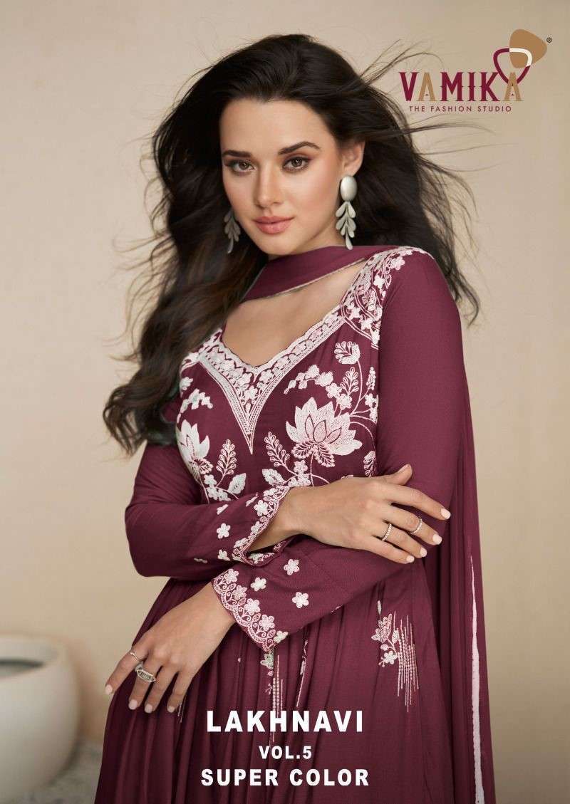 VAMIKA LAKHNAVI VOL 5 DESIGNER READYMADE DRESS CATALOG WHOLESALER 