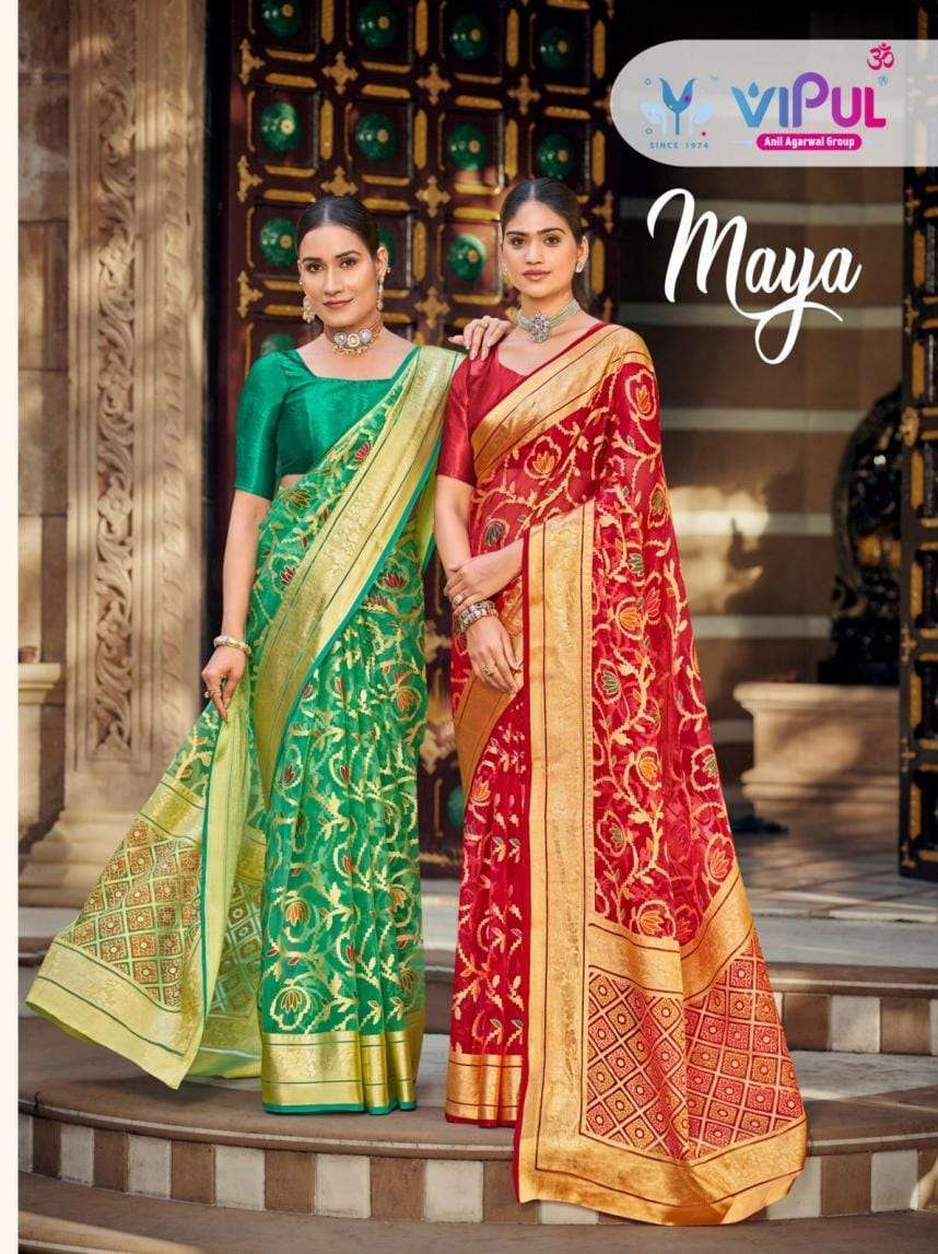 VIPUL FASHION MAYA VOL 1 88829 TO 88834 FANCY SAREE CATALOG WHOLESALER 2025