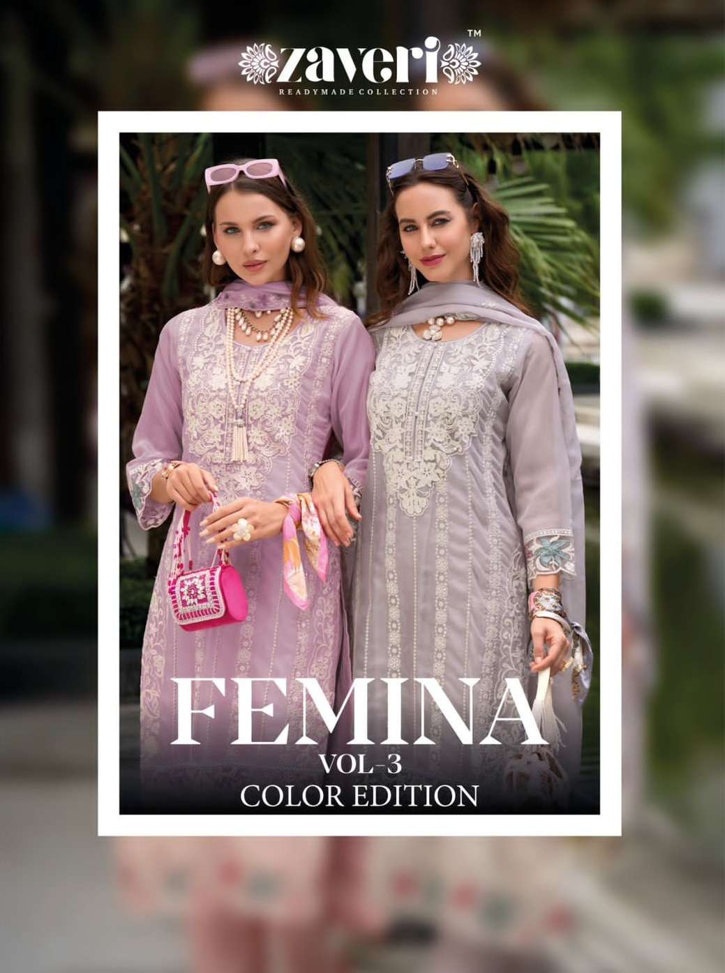 ZAVERI FEMINA VOL 3 COLOR EDITION EMBROIDERY SUIT WHOLESALER 