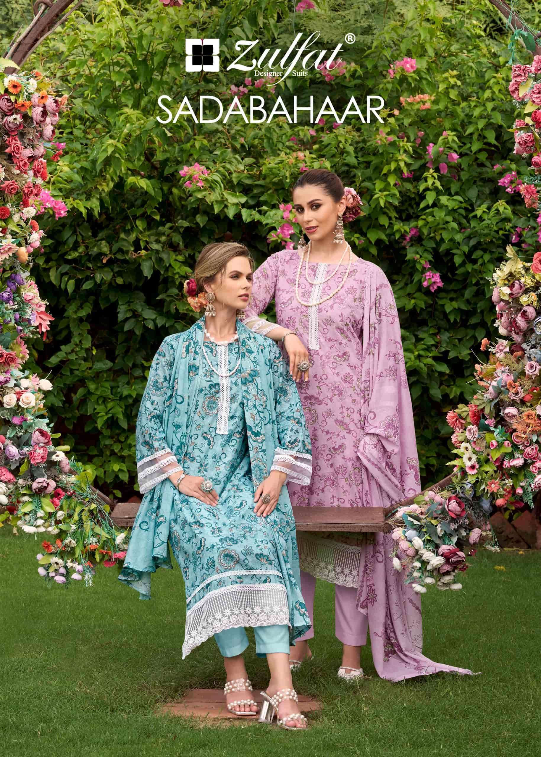 ZULFAT DESIGNER SADABAHAAR PURE COTTON SALWAR KAMEEZ DEALER IN SURAT 2025