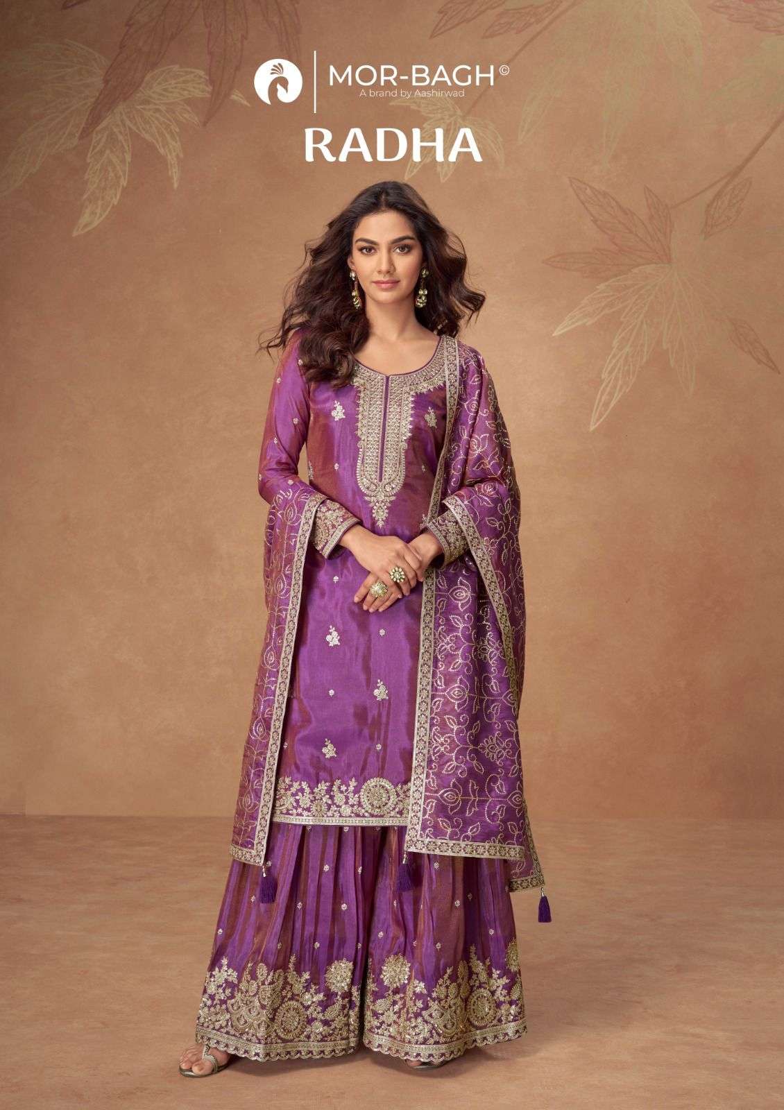 AASHIRWAD MOR BAGH RADHA READYMADE SILK SUIT WHOLESALER 2025