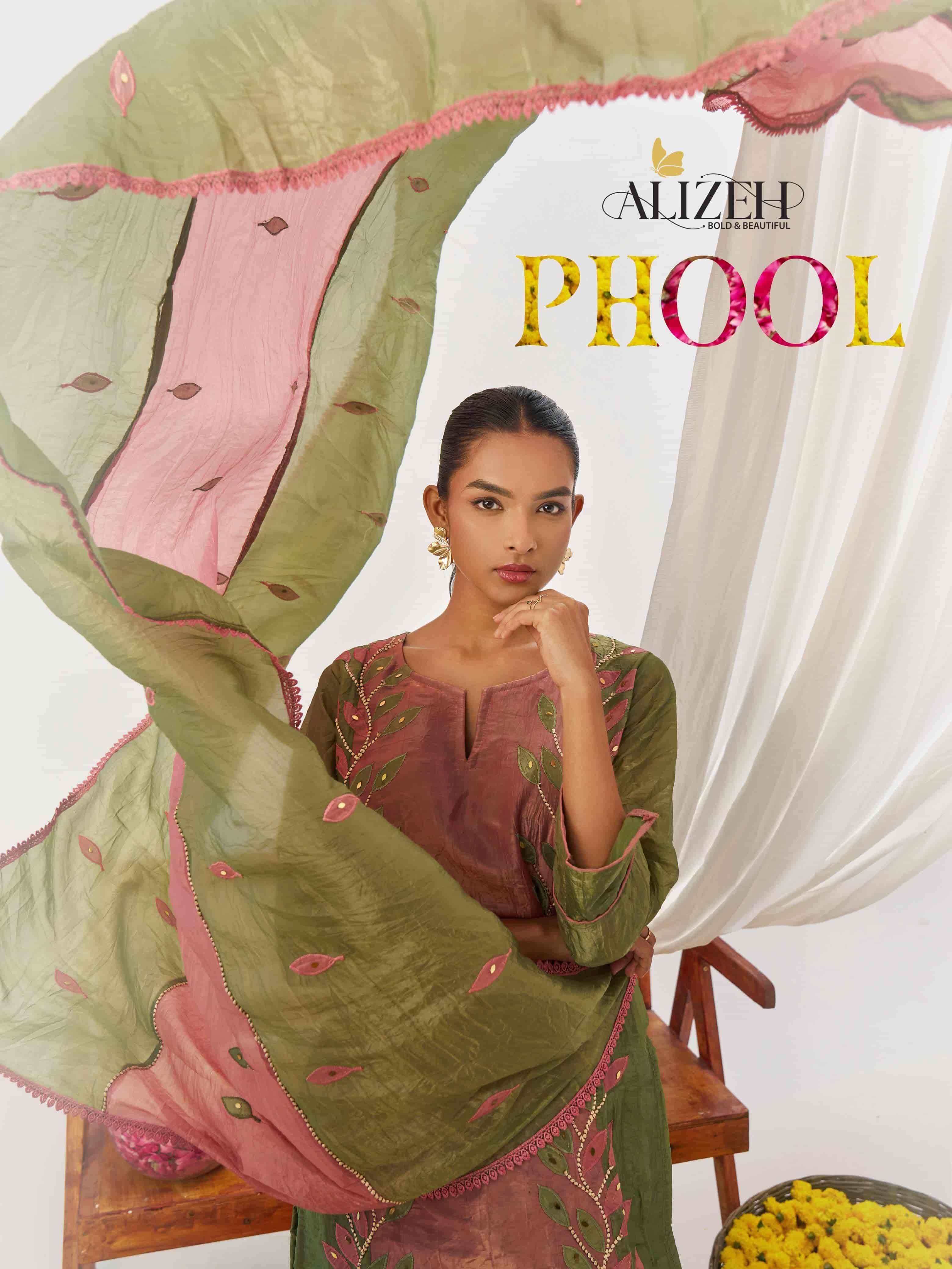 ALIZEH PHOOL CRUSH FABRIC 3 PCS SET WHOLESALER 