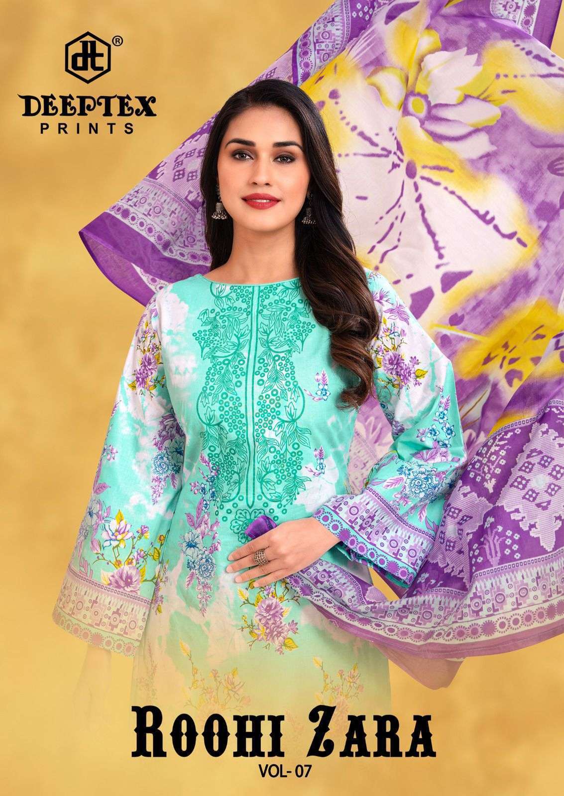 DEEPTEX PRINT ROOHI ZARA VOL 7 COTTON SUIT WHOLESALER 