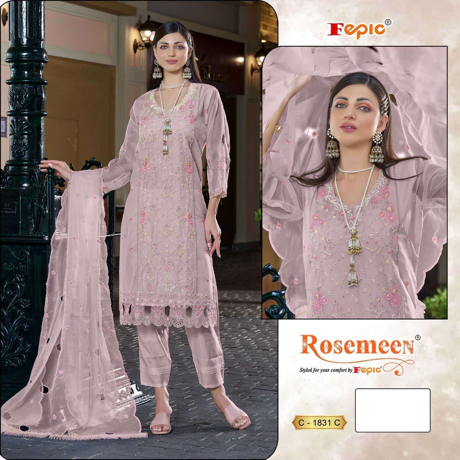 FEPIC C 1831 ORGANZA PAKISTANI SUIT WHOLESALER 2025