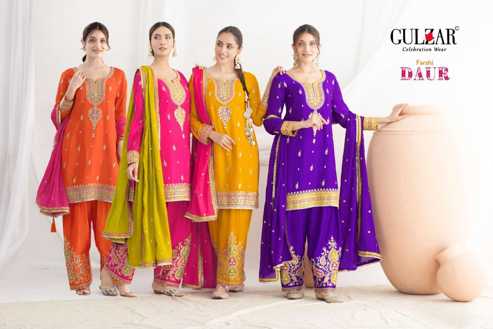 GULZAR DAUR PREMIUM CHINON PARTYWEAR CATALOG EXPORTER 