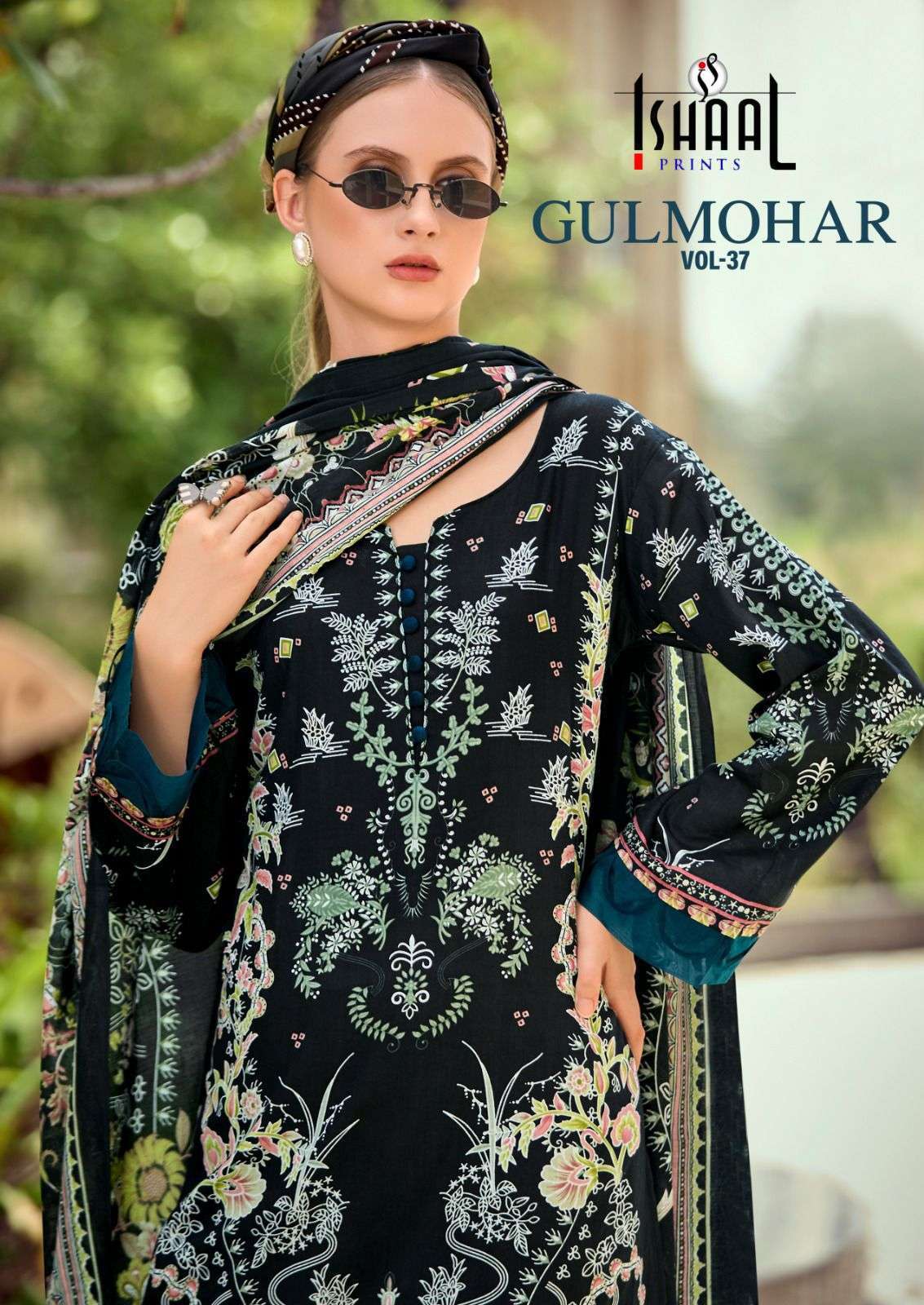ISHAAL PRINT GULMOHAR VOL 37 LAWN COTTON EMBROIDERY SUIT WHOLESALER 