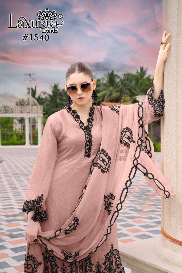 LAXURIA TRENDZ 1540 SILK DESIGNER READYMADE PAKISTANI SUIT WHOLESALER 