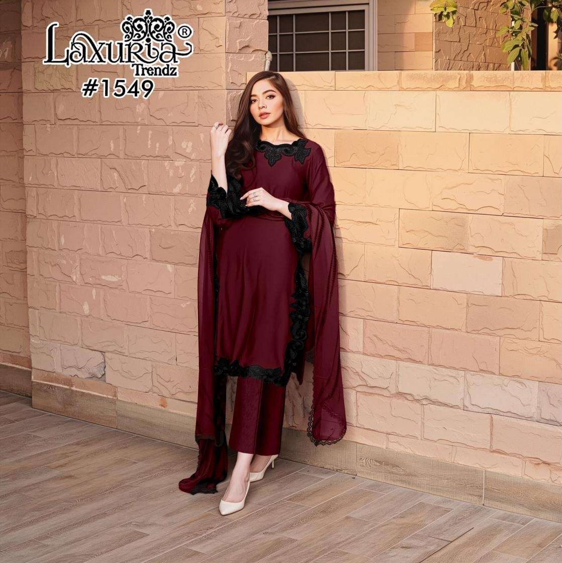 LAXURIA TRENDZ 1549 PREMIUM GEORGETTE READYMADE PAKISTANI KURTI WHOLESALER 2025