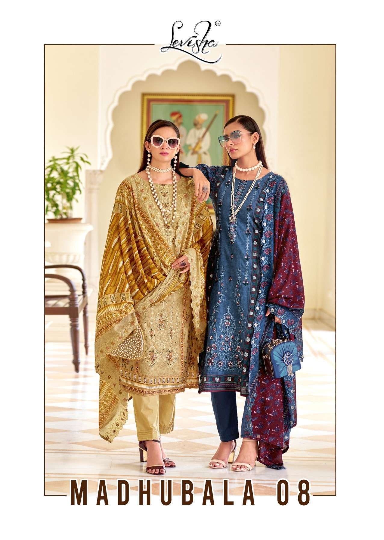 LEVISHA MADHUBALA VOL 8 PURE CAMRIC COTTON SUIT WHOLESALER 