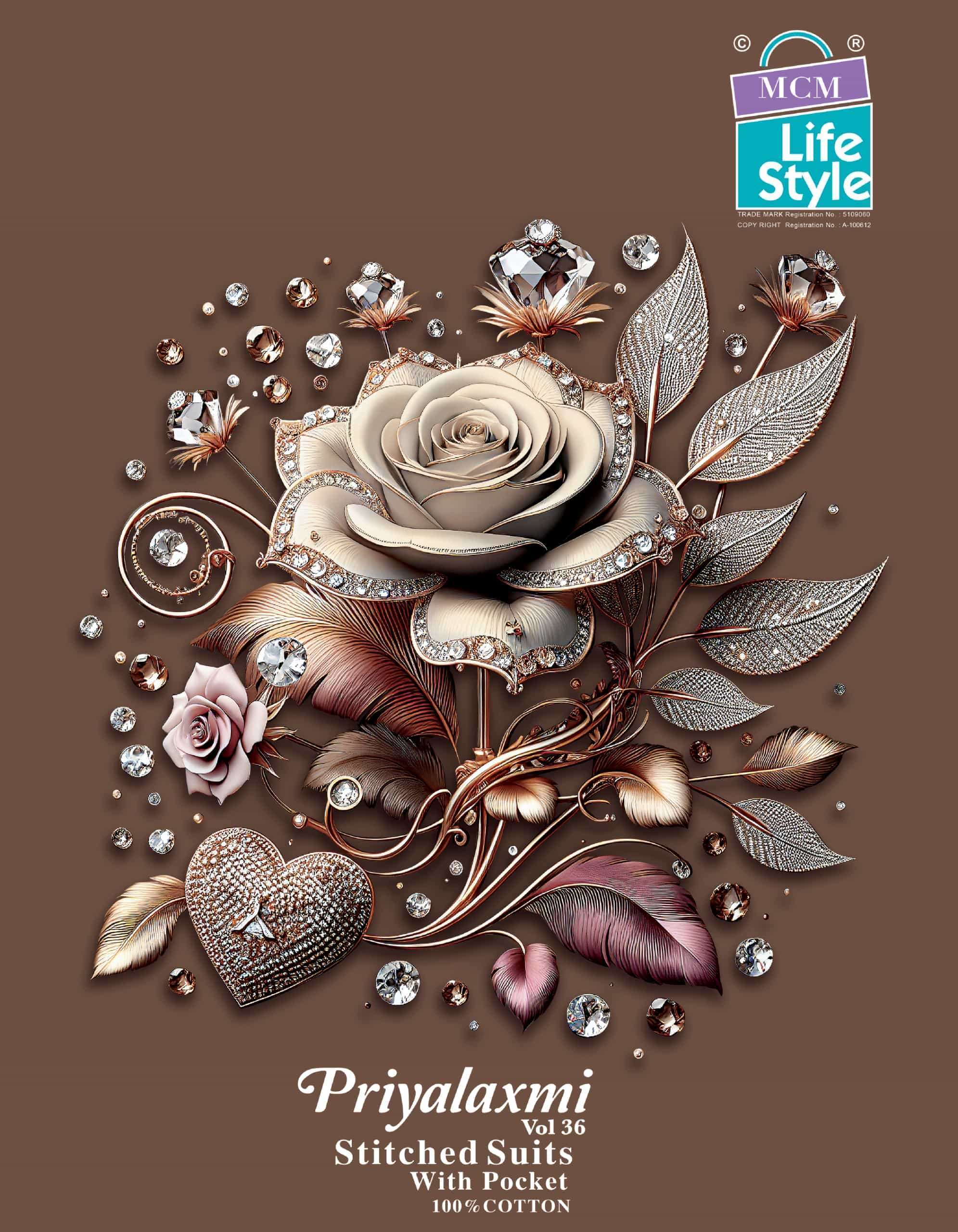 MCM LIFESTYLE PRIYALAXMI VOL 36 PURE COTTON READYMADE 3 PCS SET WHOLESALER 