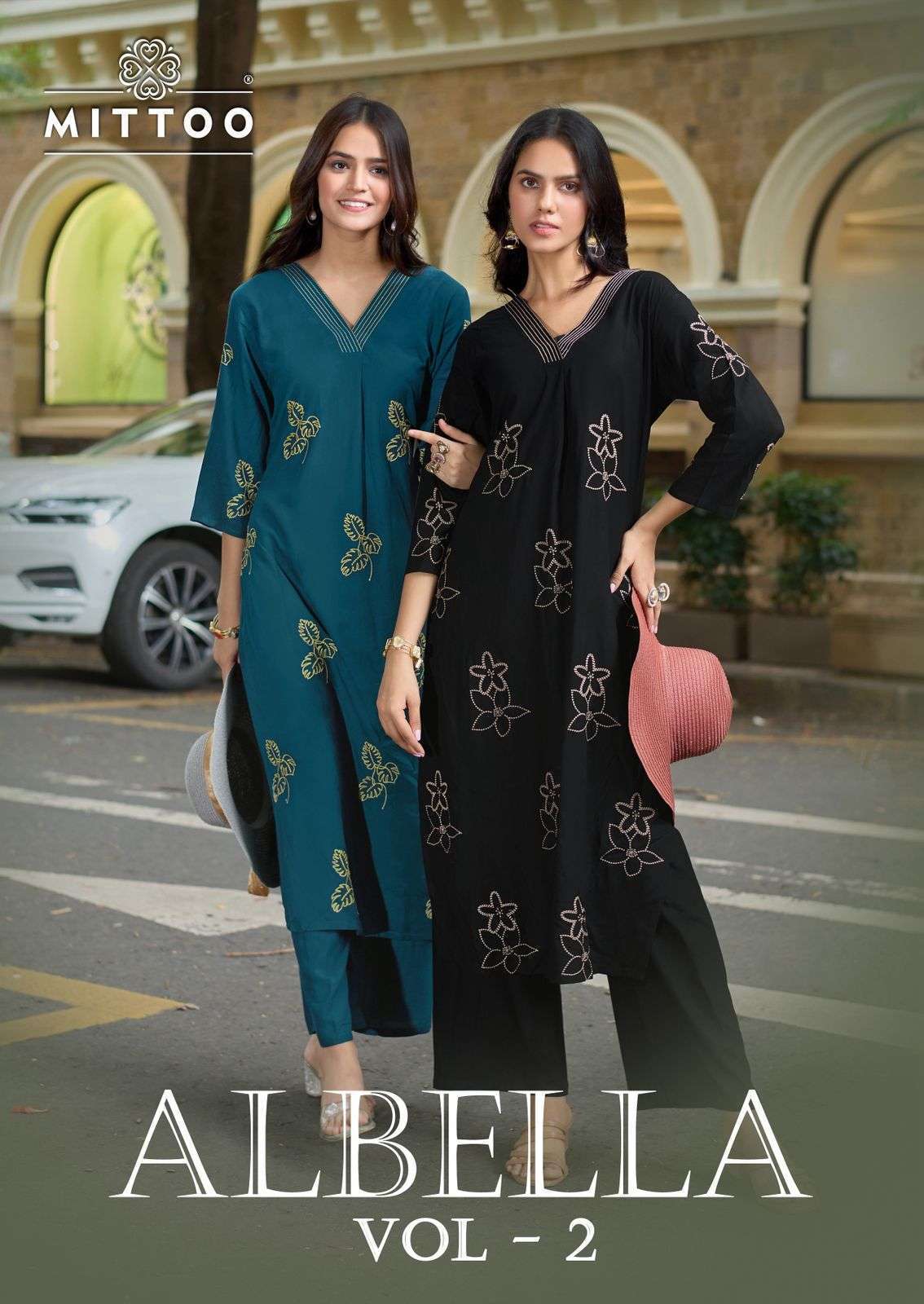 MITTOO ALBELA VOL 2 FANCY STRAIGHT KURTI BOTTOM SET WHOLESALER 