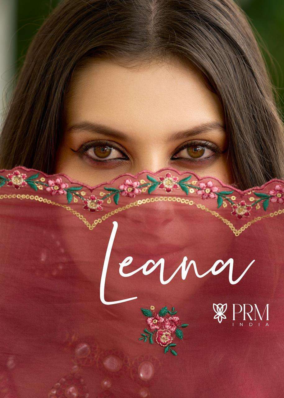 PRM INDIA LEANA DESIGNER EMBRODERY WORK 3 PCS SET WHOLESALER 2025