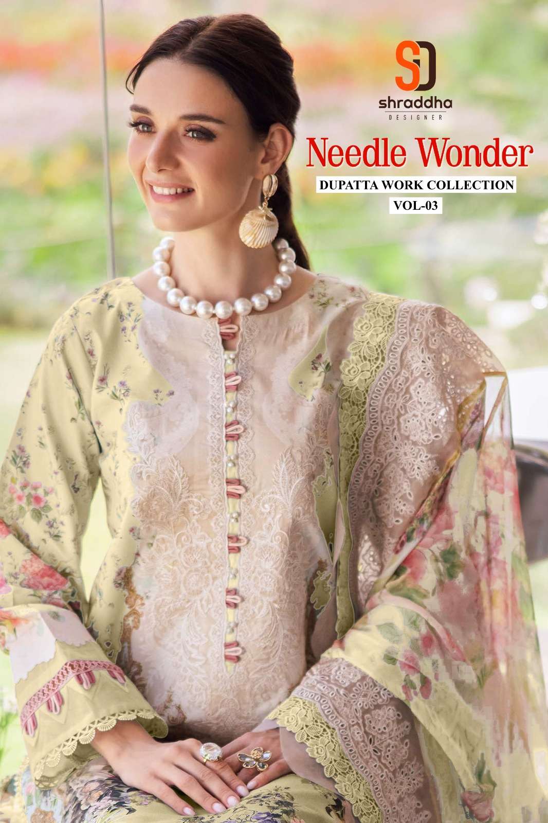 SHRADDHA DESIGNER NEEDLE WONDER VOL 3 PURE COTTON PATCH WORK SUIT COLLECTION 