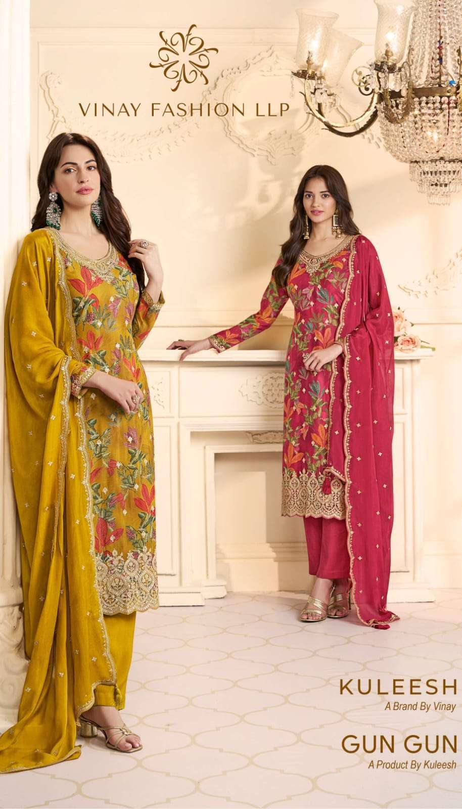 VINAY FASHION KULEESH GUN GUN PRINTED CHINON SALWER KAMEEZ 2025