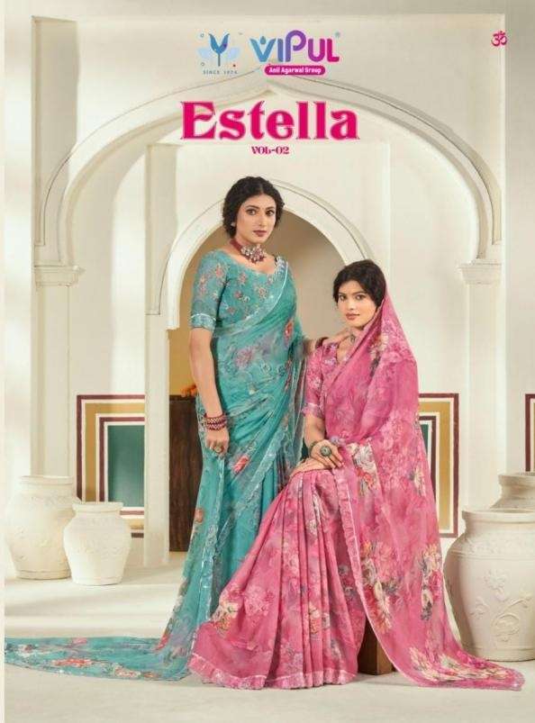 VIPUL FASHION ESTELLA VOL 2 FANCY SAREE COLLECTION BEST RATE 
