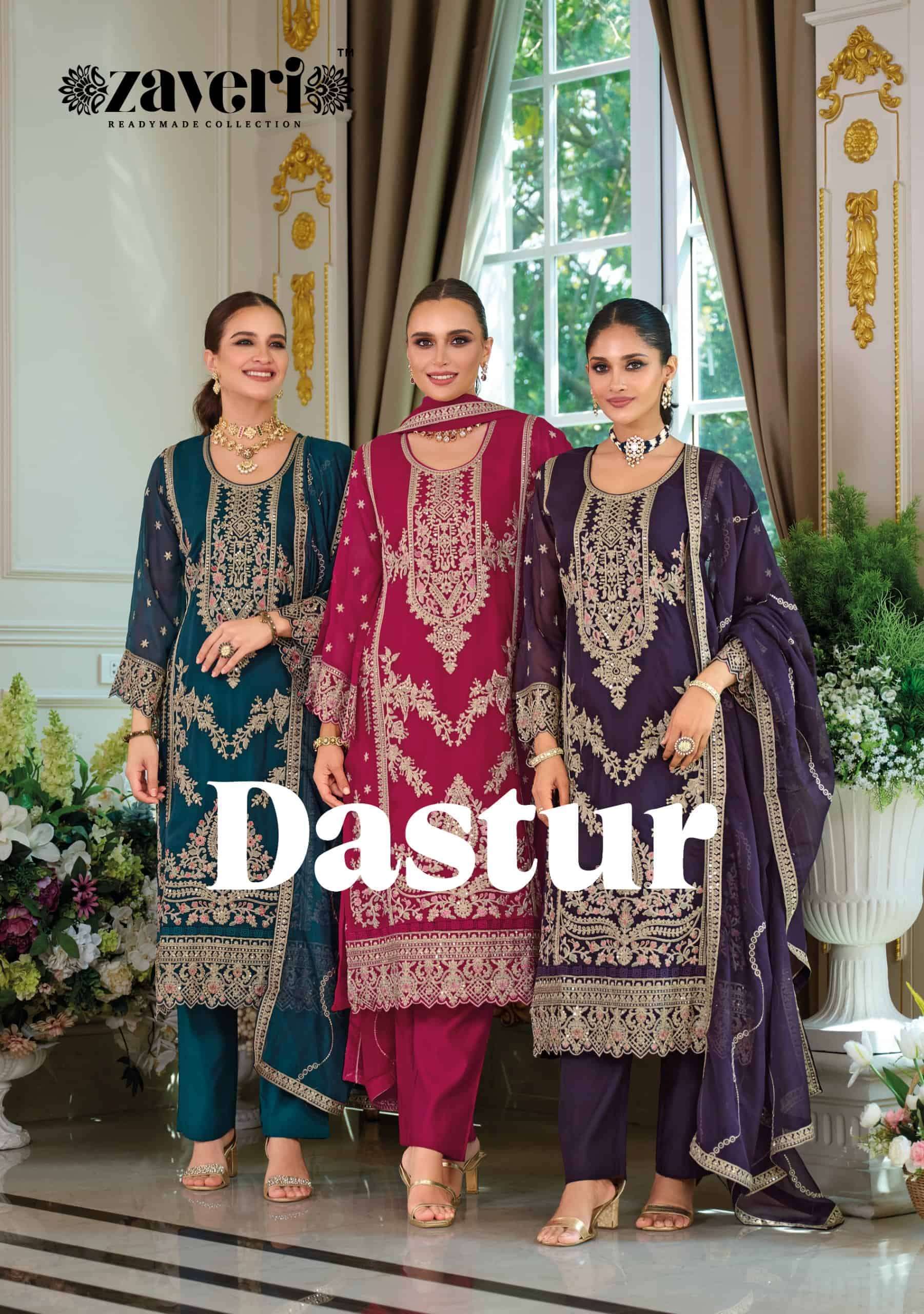 ZAVERI DASTUR SOFT ORGANZA PARTY WEAR READYMADE SUIT WHOLESALER 