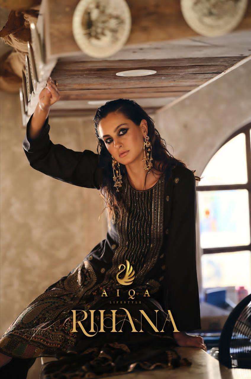 AIQA RIHANA PURE VISCOSE PASHMINA WINTER SUIT COLLECTION BEST RATE 