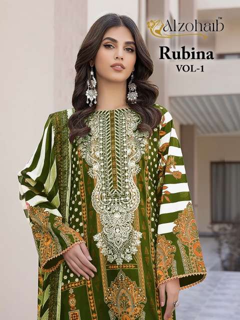 AL ZOHAIB RUBINA VOL 1 PAKISTANI LAWN SUIT COLLECTION 