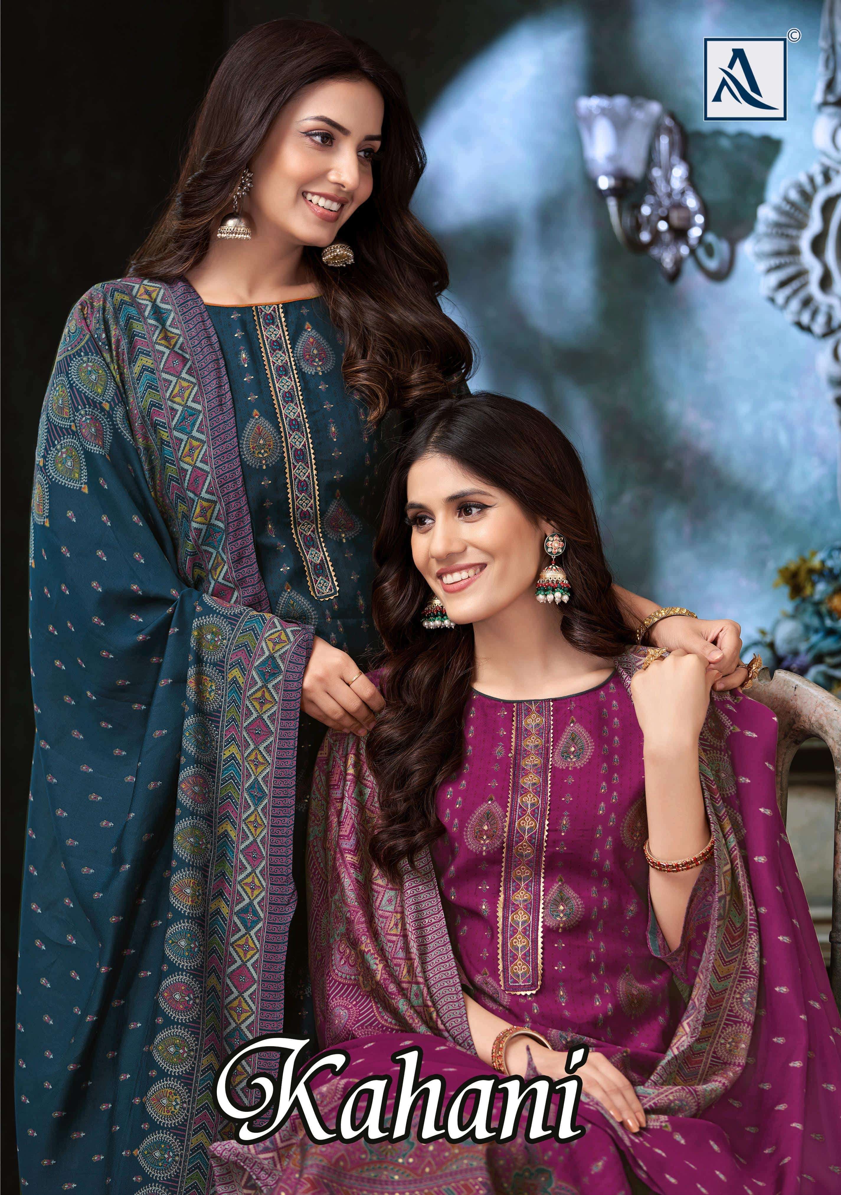 ALOK SUIT KAHANI MODEL DISCHARGE PRINTED SALWER SUIT COLLECTION BEST RATE DEALER 