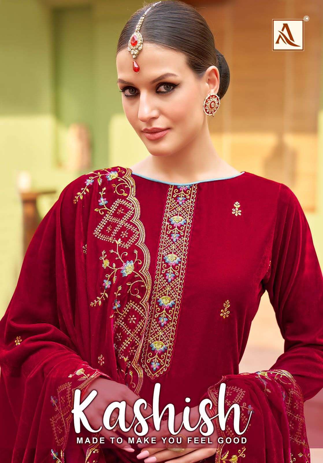 ALOK SUIT KASHISH WEDDING WEAR VELVET DESIGNER SUIT WHOLESALER IN SURAT 