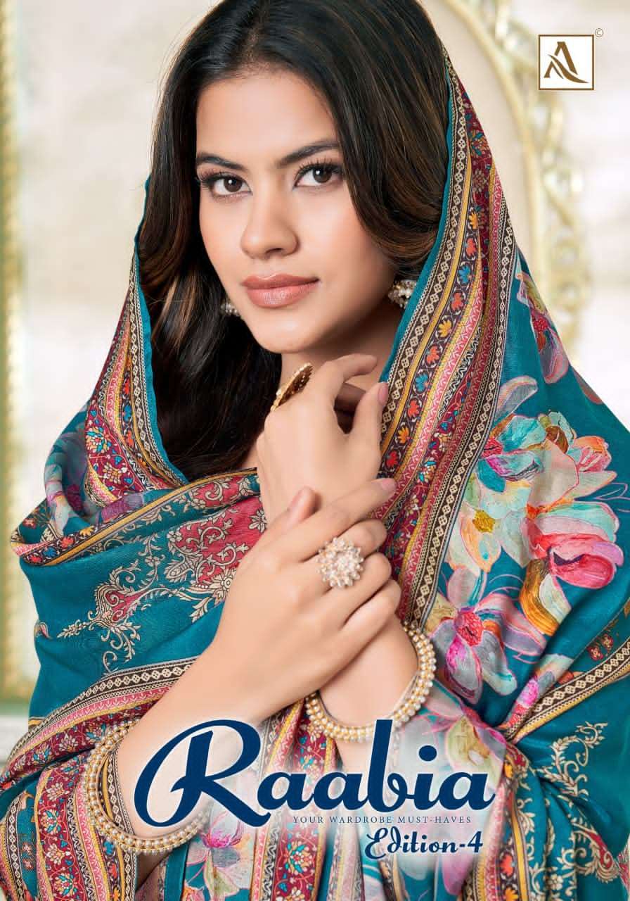 ALOK SUIT RAABIA EDITION 4 PRINTED FANCY MUSLIN LADIES SUIT WHOLESALER 
