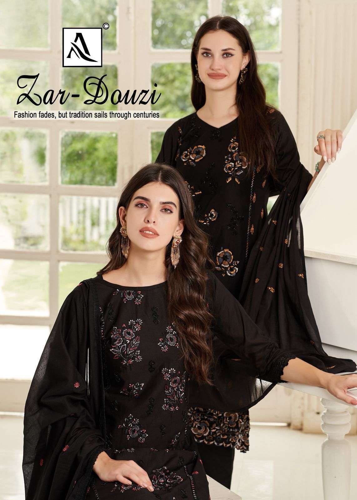 ALOK SUIT ZAR DOUZI CAMRIC COTTON LADIES SUIT WHOLESALER BEST RATE DEALER 