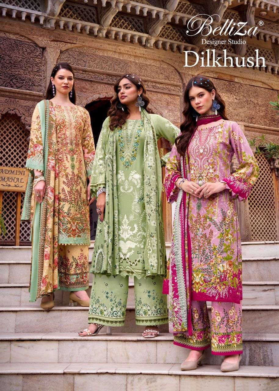 BELLIZA DESIGNER DILKHUSH VISCOSE RAYON SALWER SUIT WHOLESALER 2025