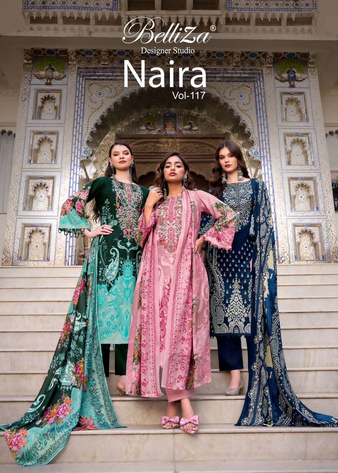 BELLIZA NAIRA VOL 117 COTTON PRINTED SUIT WHOLESALER 2025