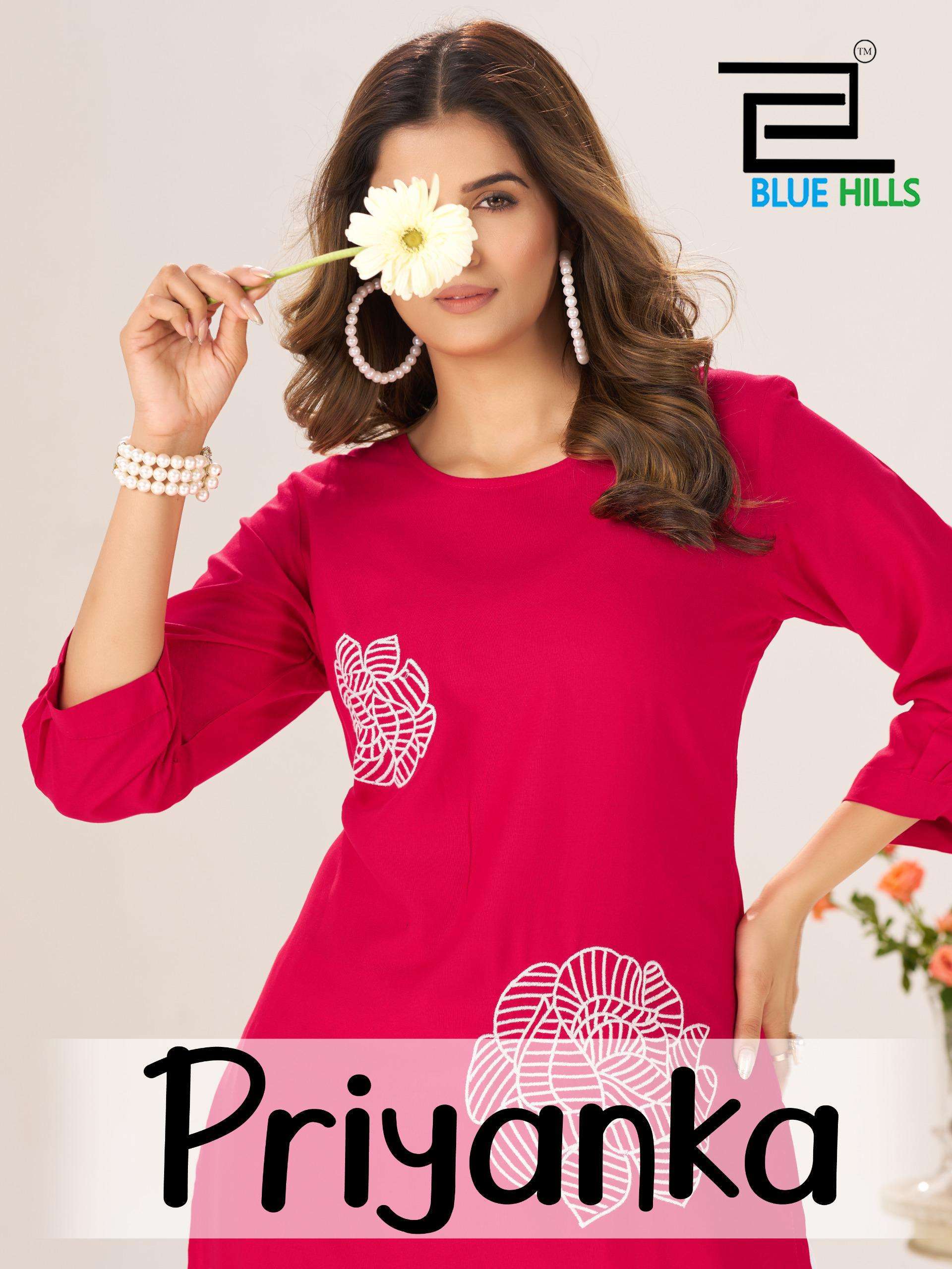 BLUE HILLS PRIYANKA READYMADE FANCY LADIES KURTI WHOLESALER 