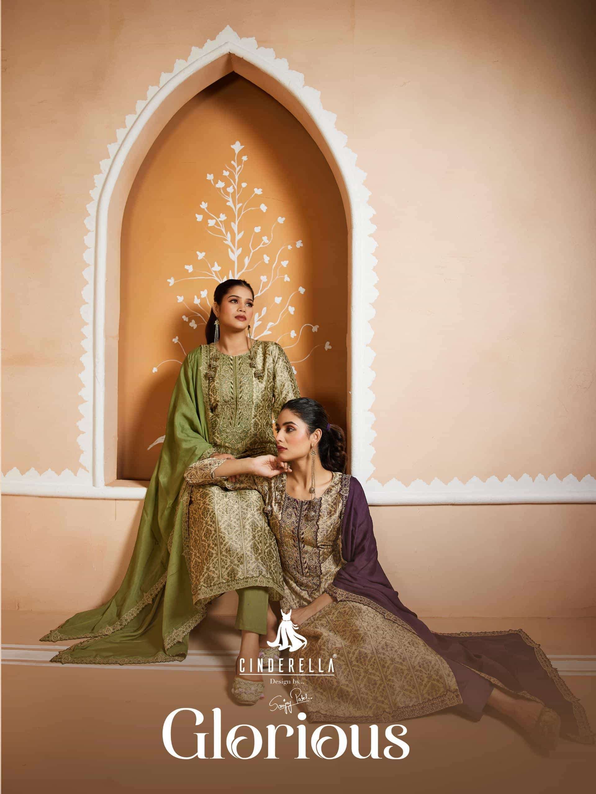 CINDERELLA GLORIOUS PARTY WEAR SILK LADIES SUIT BEST RATE DEALER 