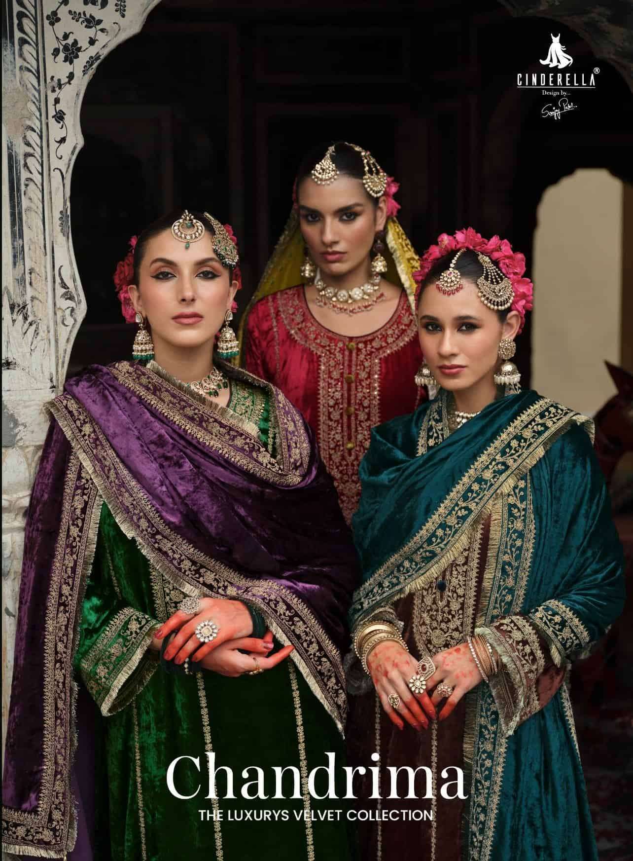 CINERELLA CHANDRIMA VELVET SUIT COLLECITON BEST RATE DEALER 