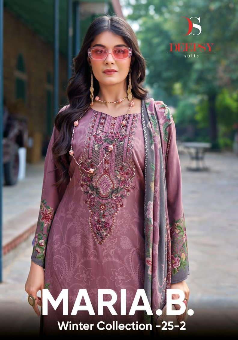 DEEPSY MARIA B WINTER COLLECTION 25 2 PASHMINA SUIT WHOLESALER 2025
