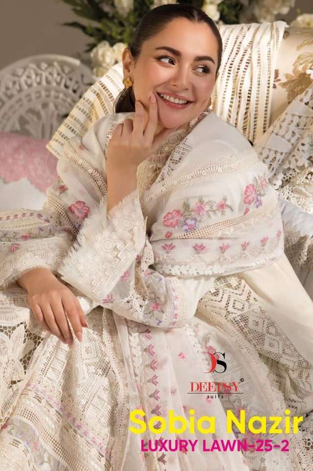 DEEPSY SOBIA NAZIR LUXURY LAWN 25 2 SELF EMBROIDERY PAKISTANI SUIT WHOLESALER 