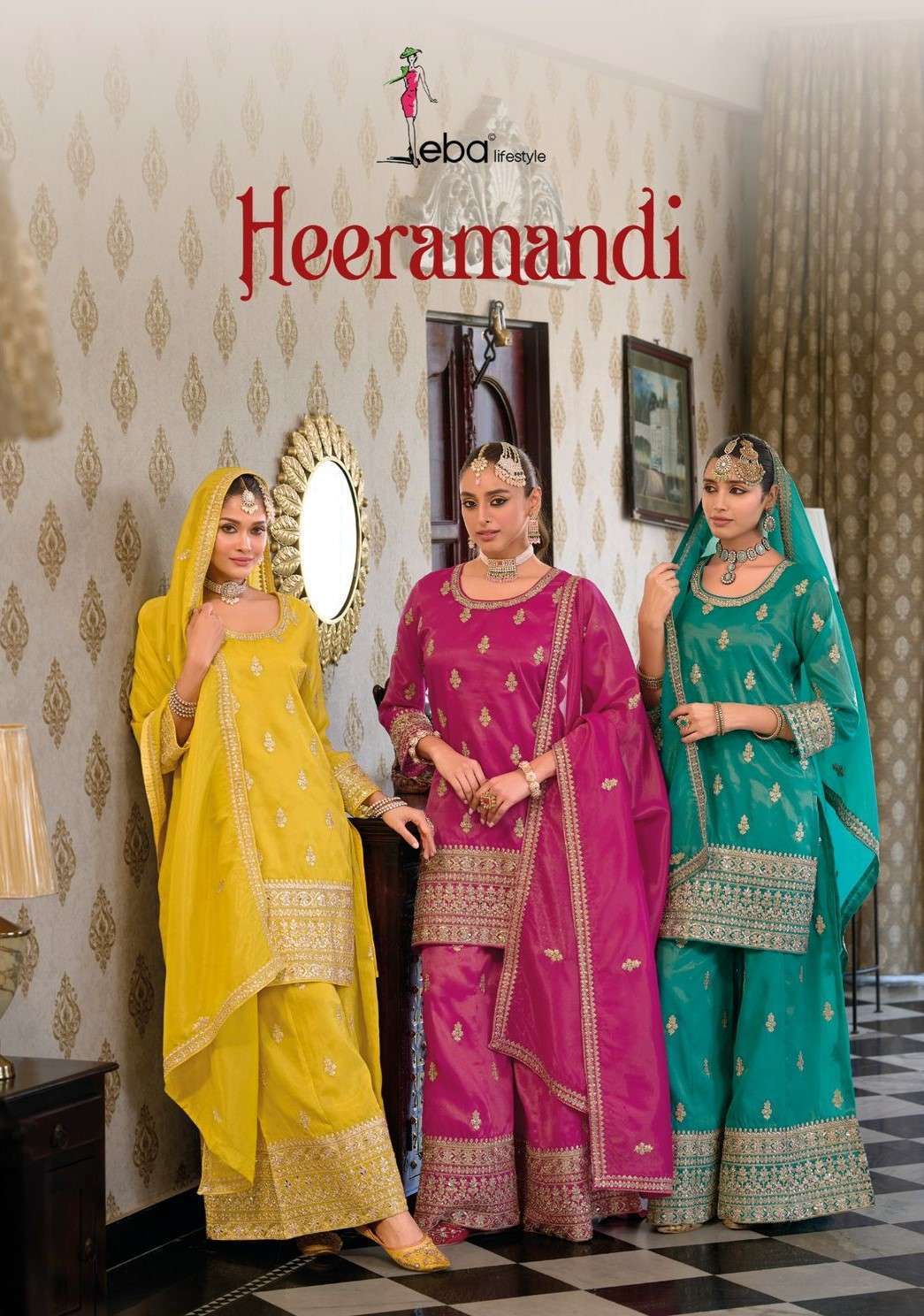 EBA LIFESTYLE HEERAMANDI VOL 2 SIMER READYMADE SUIT WHOLESALER BEST RATE DEALER 