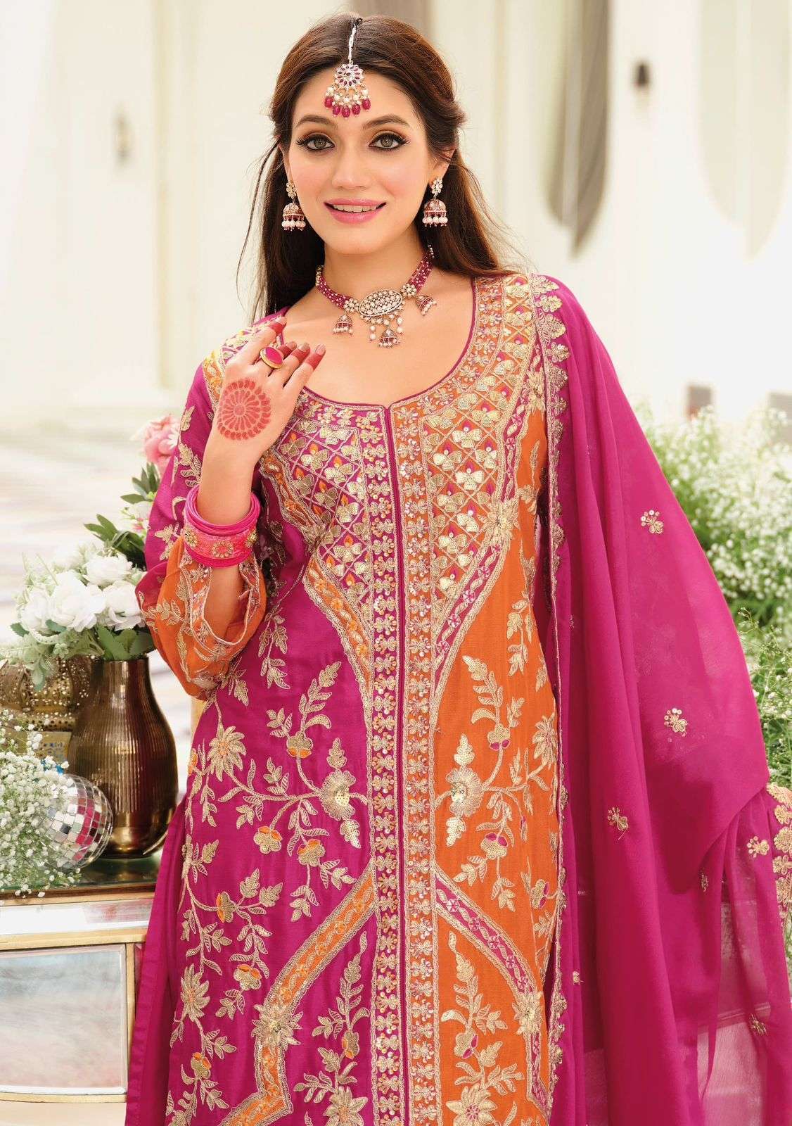EBA LIFESTYLE VIHARA HEAVY CHINON PARTYWEAR SUIT COLLECTION BEST RATE DEALER 