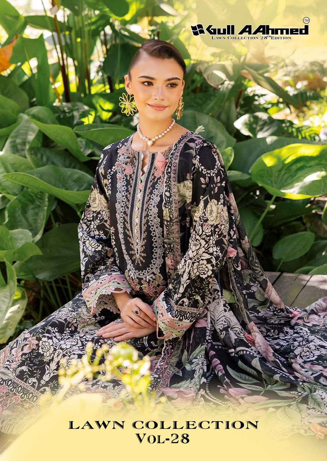 GULL AAHMED LAWN COLLECTION VOL 28 PURE LAWN COTTON SUIT WHOLESALER BEST RATE DEALER 