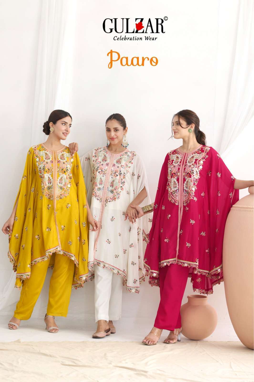 GULZAR PAARO DESIGNER EMBRODERY WORK DHOTI STYLE DRESS WHOLESALER IN SURAT 
