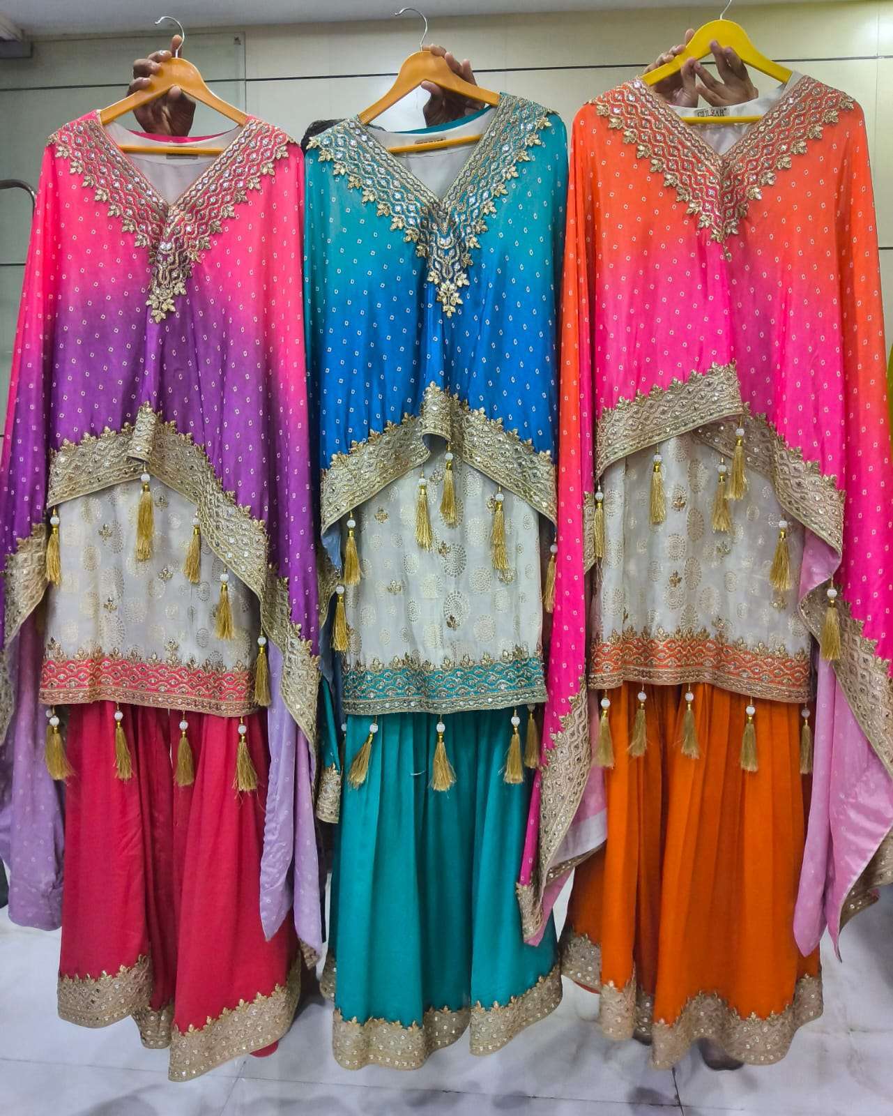 GULZAR SUNEHRI DESIGNER WEDDING WEAR SHARARA SUIT WHOLESALER 