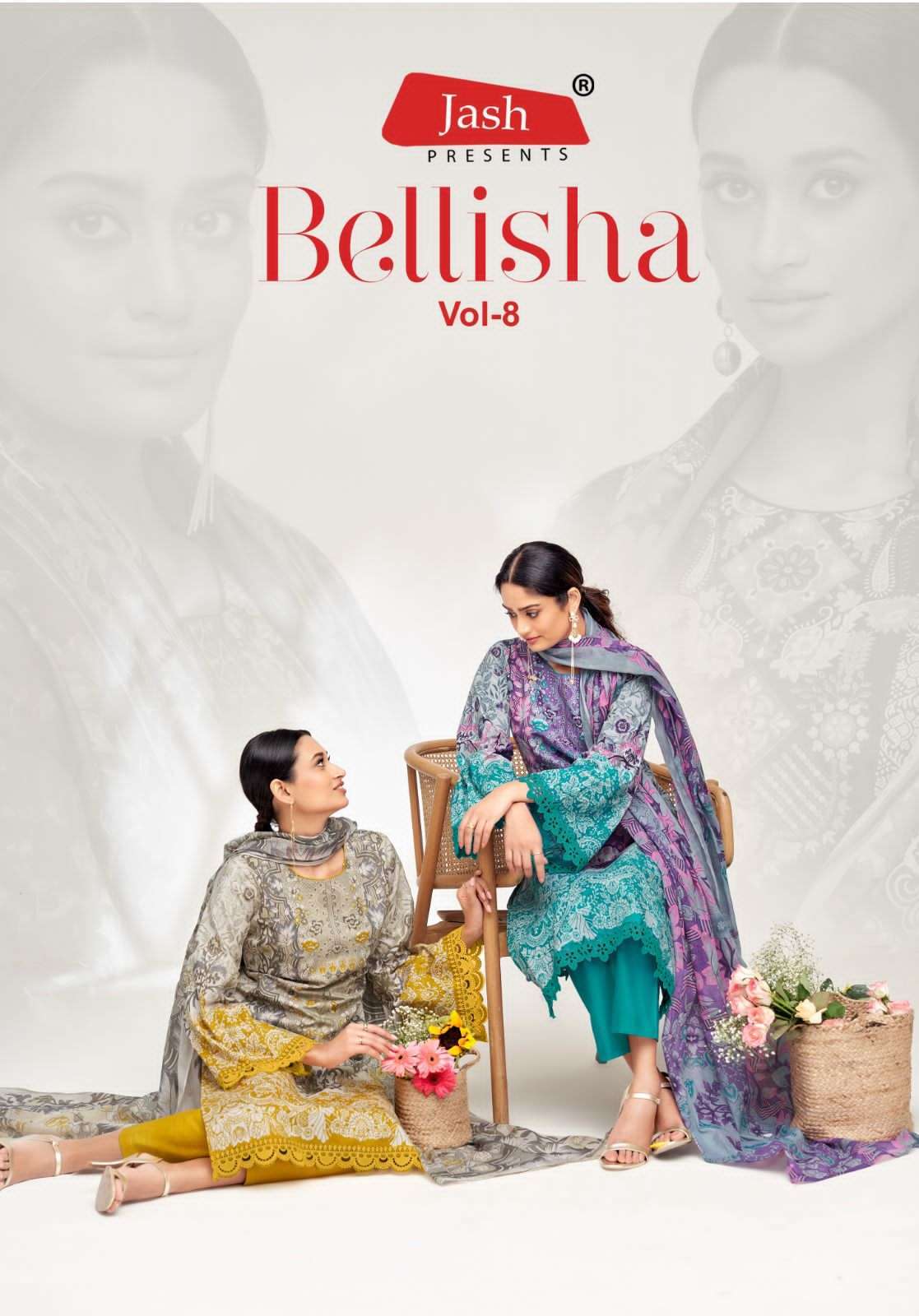 JASH BELLISHA VOL 8 PURE COTTON DRESS MATERIAL CATALOG WHOLESALER 2025