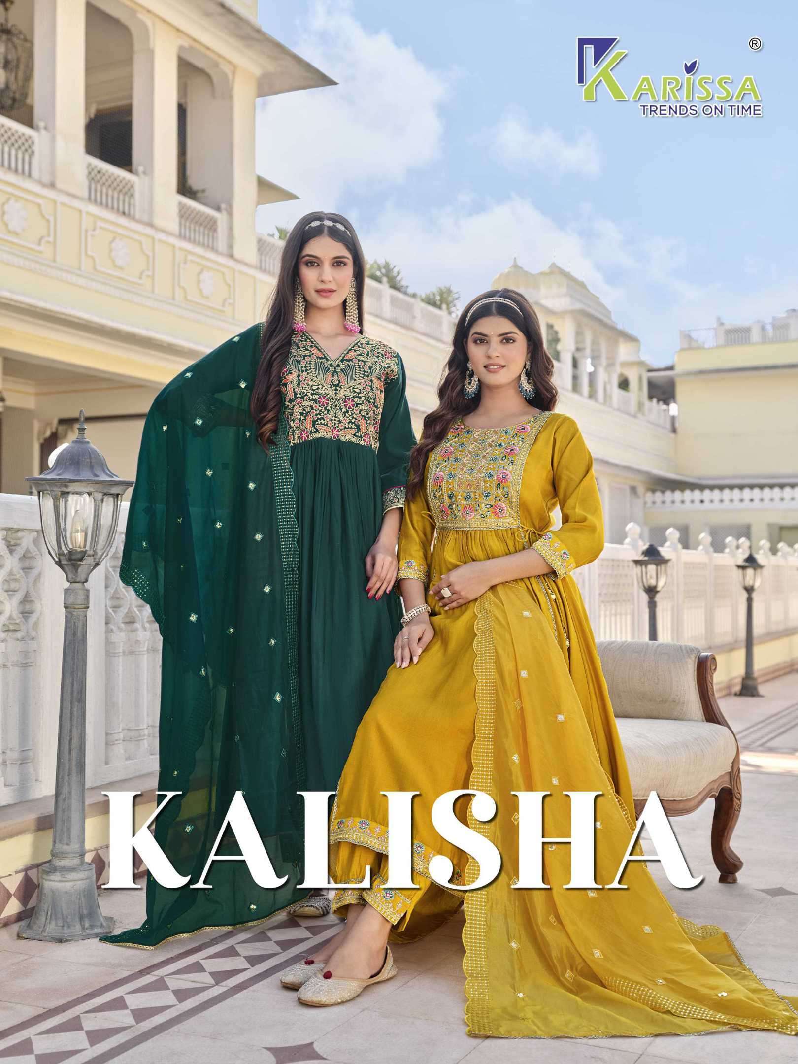 KARISSA KALISHA FANCY VISCOSE SILK EMBRODERY SUIT WHOLESALER BEST RATE DEALER 