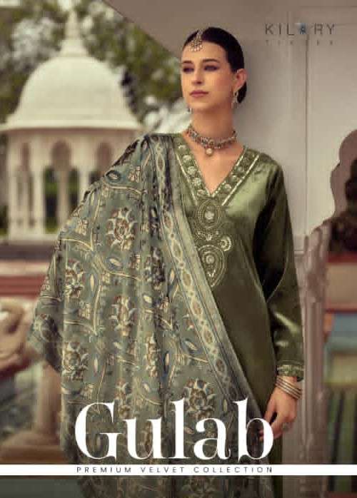 KILORY GULAB PUE VELVET SUIT WHOLESALER IN SURAT 2025