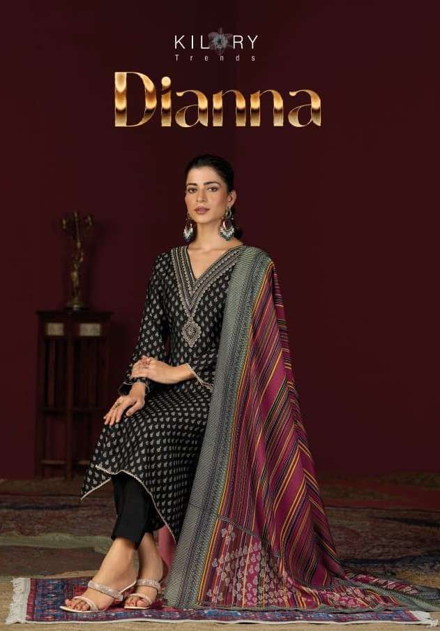 KILORY TRENDZ DIANNA MUSLIN SILK PRINTED SALWER SUIT COLLECTION BEST RATE DEALER 