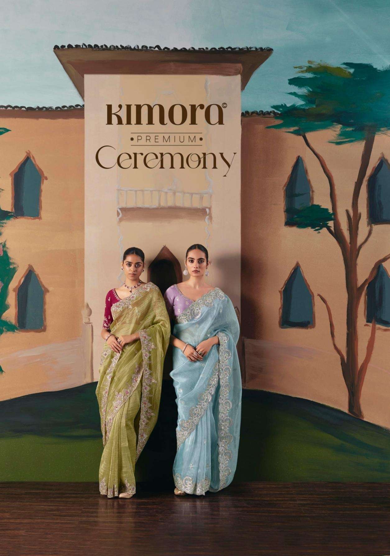KIMORA CEREMONY SERIES 5501 TO 5511 FANCY SEQUENCE WORK SAREE WHOLESALER IN SURAT 2025