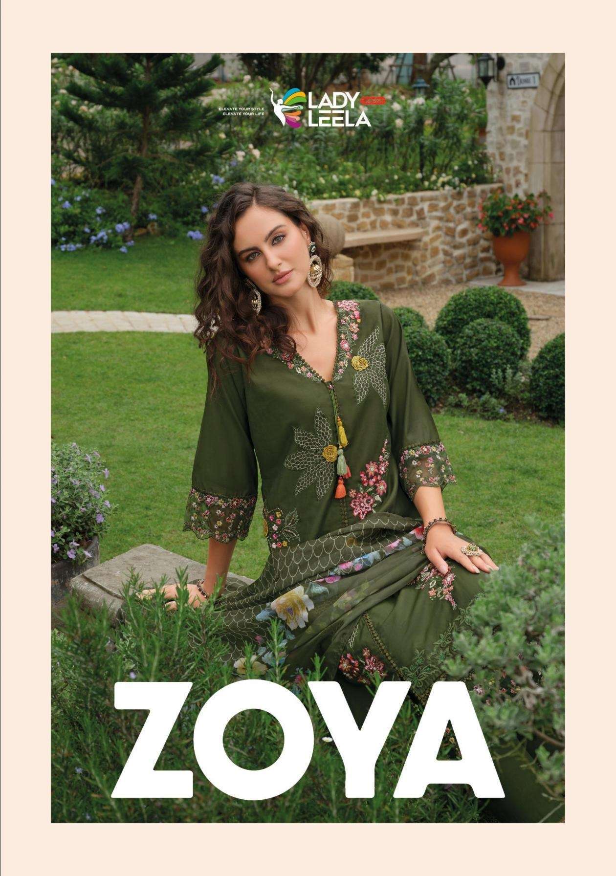 LADY LEELA ZOYA VISCOSE SILK HAND WORK SUIT COLLECTION BEST RATE DEALER 