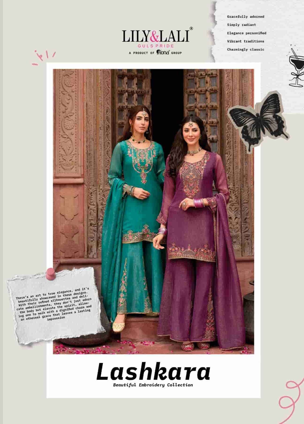 LILY AND LALI LASHKARA FESTIVE WEAR PALAZZO SUIT WHOLESALER IN SURAT 2025
