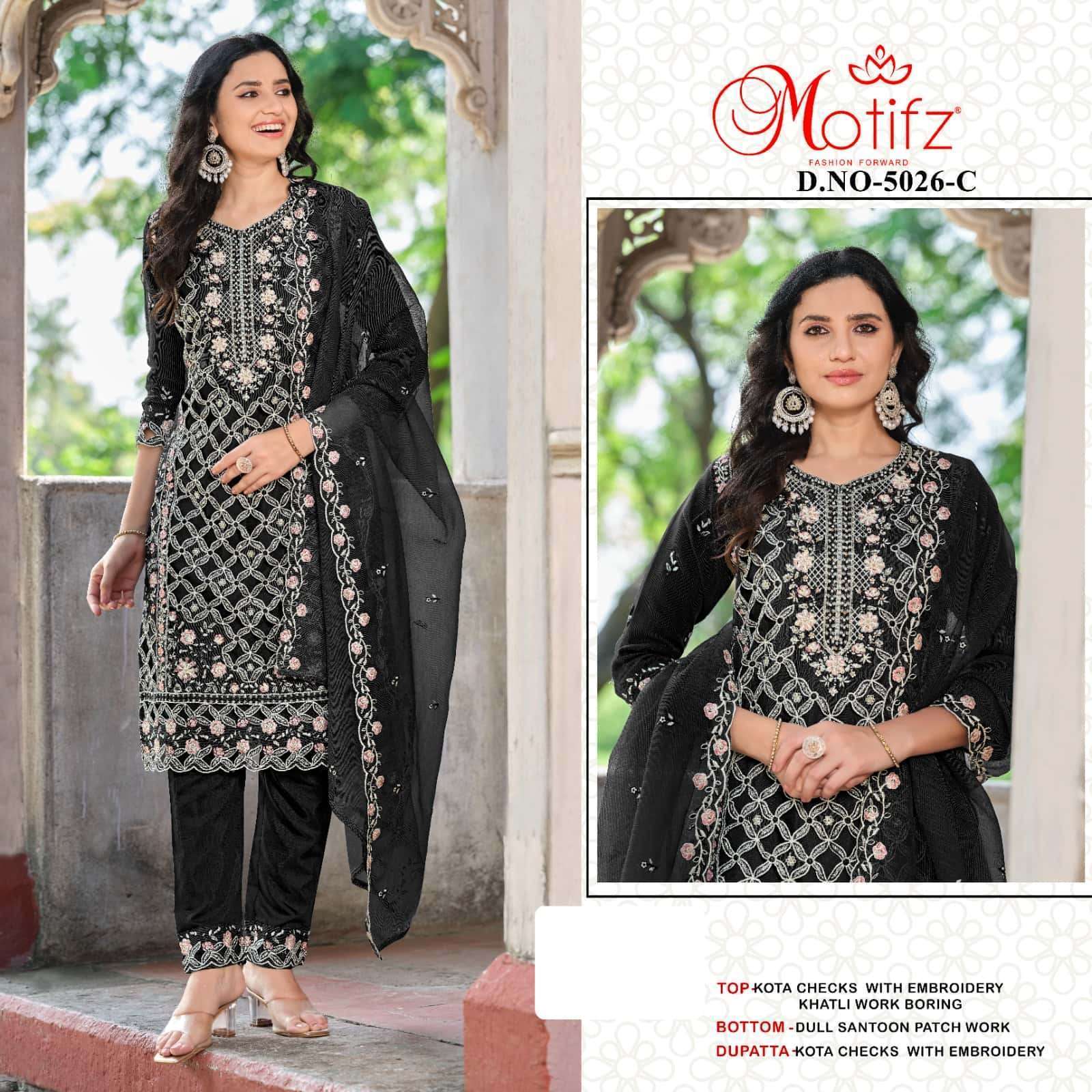 MOTIFZ D 5026 COLOURS PAKISTANI DESIGNER SUIT COLLECTION BEST RATE DEALER 