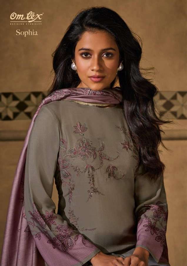 OMTEX SOPHIA PURE PASHMINA PRINTED WINTER SUIT WHOLESALER IN SURAT 